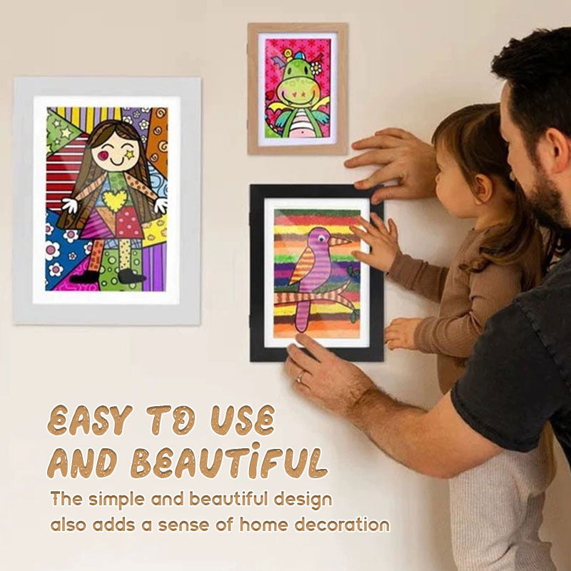 Magnetic flip storage photo frame