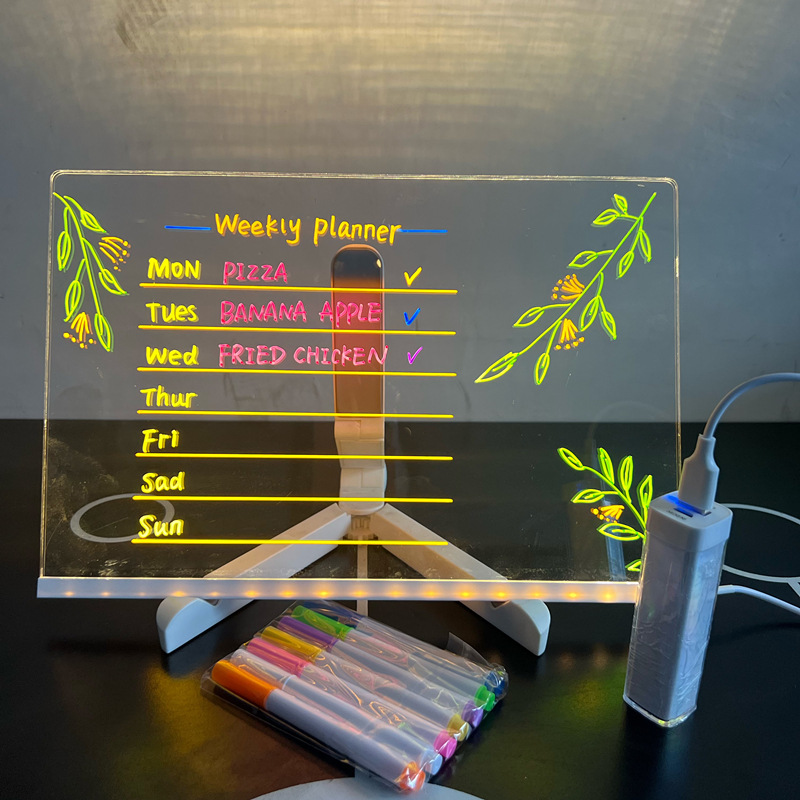 Erasable LED drawing board