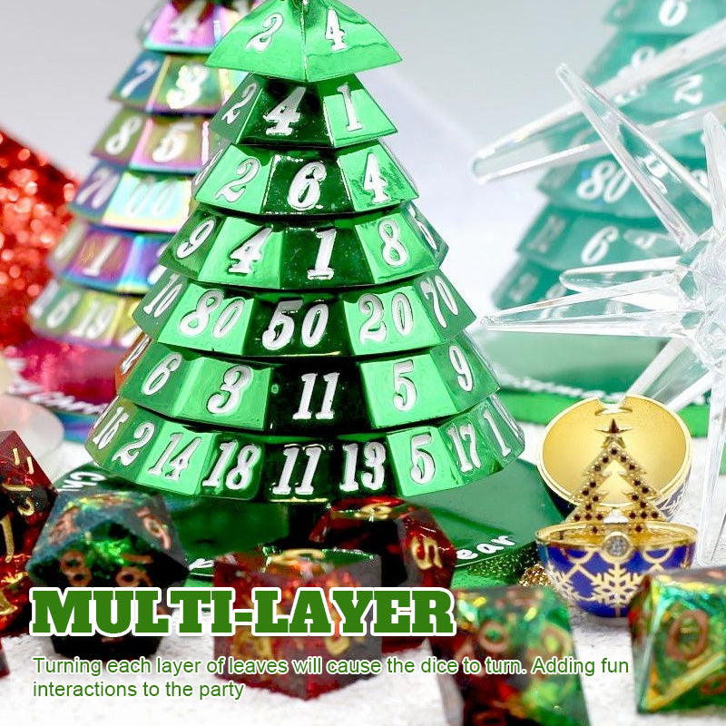 🎄Rotating digital Christmas tree decoration dice